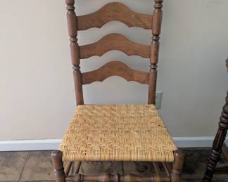 Ladderback cane seat chair