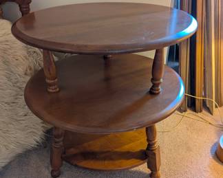 Plymouth Rock Maple three-tier side table