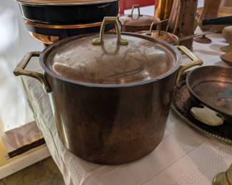Copper stock pot