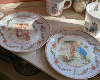 Peter Rabbit by Wedgwood 1996 & 1998 Christmas plates