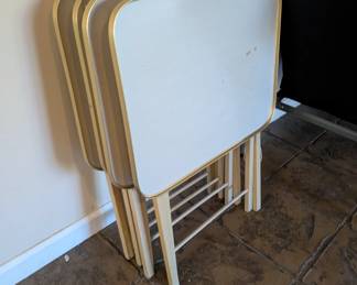 Vintage folding tray tables set