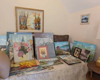 Unframed paintings by I. Lowe