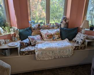 Cozy bay window corner for bunnies and other sweet animals collectibles