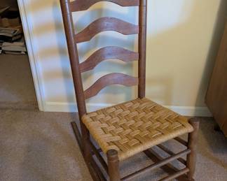 Saddleback small cane seat rocker