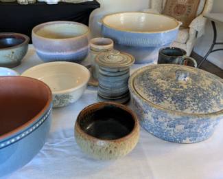 Pottery in blues