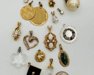 Vintage pendants and charms