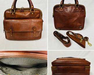 A Ghurka MH No. 174 Browser all leather brown briefcase or shoulder bag. 