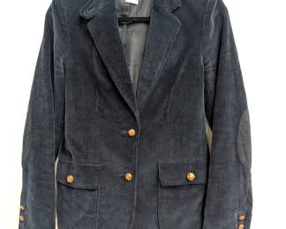 A vintage Compositions dark grey corduroy two-button blazer size 8