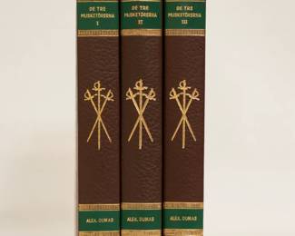 De Tre Musketorerna (The Three Musketeers) by Alexandre Dumas, 3 volumes, hardcover, published 1963-1965 by Forlagshuset Norden AB, Sweden