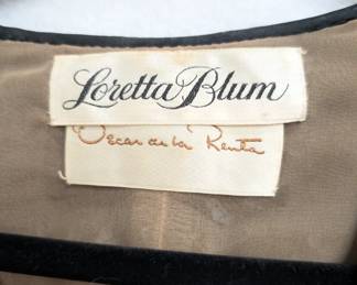 Closeup of an 80's vintage Oscar de La Renta black sequined jacket; from Loretta Blum, top fashion retailer in Dallas, Texas.