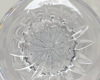 Closeup of the pair of Waterford Crystal candlestick holders