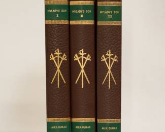Myladys Son (Milady's son or twenty years later) by Alexandre Dumas, 3 volumes, hardcover, published 1963-1965 by Forlagshuset Norden AB, Sweden