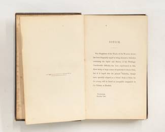 Inside pages of Beauties of Sir Walter Scott, Bart., Being a Selection From His Writings and Life, published by Robert Cadell, Edinburgh, 1849; hardcover, third edition