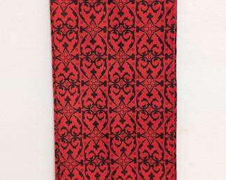 A lovely red and black patterned scarf