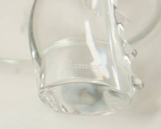 Closeup of the Baccarat French crystal Loch Ness Monster figural