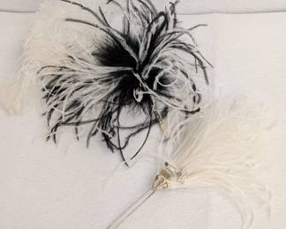 Vintage ostrich feather fascinators