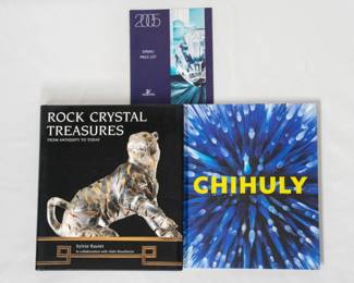 2005 Swarovski Catalog/Price List, Rock Crystal Treasures From Antiquity to Today by Sylive Raulet, hardcover; Chihuly edited by Joanna L. Groarke, hardcover