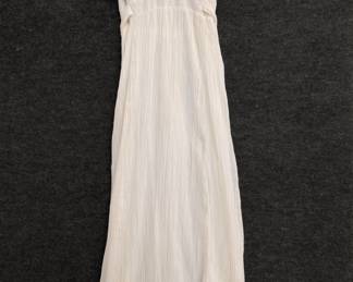 A vintage Terri Juniors white maxi dress with cap sleeves, size 13