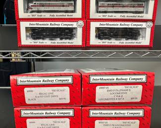 InterMountain Railway Company HO scale fully assembled models Regal Line A or B F Unit Drive #49999 Black, EMD F-7A (Phase I) Locomotive CB&Q Locomotive #167-A #49007-01, EMD F-7B Locomotive CB&Q Locomotive #167-B #49507-01
