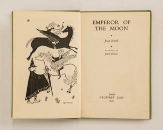 Inside pages of Emperor of the Moon by Joan Norton, hardcover, published 1956 by Geoffrey Bles