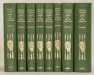 Original Journals of the Lewis and Clark Expedition, edited by Reuben Gold Thwaites, eight volumes, hardcover, published 1969 by Arno Press, New York