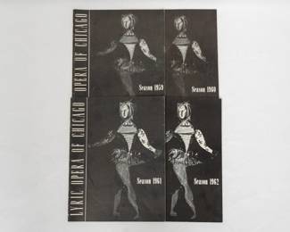 Vintage Lyric Opera of Chicago programs for 1959 through 1962 seasons