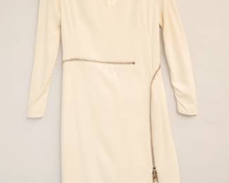 Tom Ford white dress with zippers, made in Italy