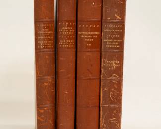 Four volumes of Medicinskt Folkbibliotek (Medical public library), hardcover, various medical/health topics per volume, published by Albert Bonniers, Sweden; volumes dated 1927 through 1930