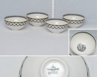 Four Villeroy & Boch Audun Ferme porcelain bowls
