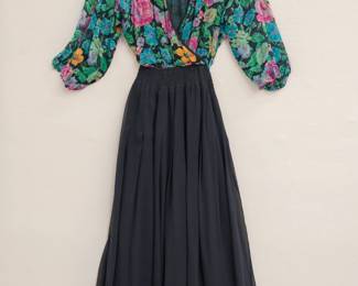 Diane Freis silk chiffon beaded dress