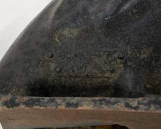 Closeup of the cast iron duck sculpture, perfect for your garden - or as a unique doorstop!