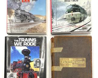 Northern Pacific Railway Supersteam Era 1925-1945 by Robert L. Frey and Lorenz P. Schrenk; Northern Pacific Railway Diesel Era 1945-1970 by Lorenz P. Schrenk and Robert L. Frey; The Trains We Rode by Lucius Beebe and Charles Clegg; Car Builders Dictionary 1903 Edition