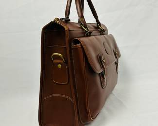 Another view of the rare vintage Ghurka Marley Hodgson No. 17 "The Satchel" briefcase in chestnut color