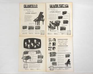 Reverse view of the vintage Lyric Opera of Chicago programs for 1959 through 1962 seasons