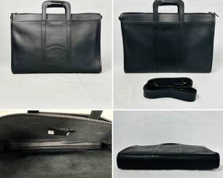 A Ghurka Marley Hodgson Expediter No. 34 Black Saddle Leather Messenger Briefcase