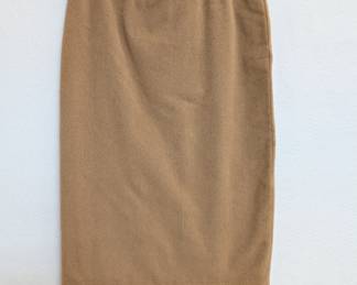 A tan mohair straight skirt, handmade, size small