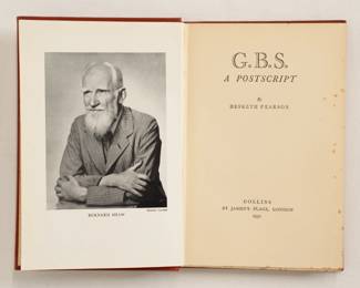 Inside pages of G.B.S. A Postscript by Hesketh Pearson, published 1951 by Collins, London
