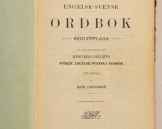 Engelsk-Svensk Ordbook Skolupplaga af Erik Lindren, hardcover, published 1909 by P. A. Norstedt & Soners Forlag, Sweden