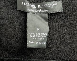 Daniel Bishop cashmere charcoal grey wrap cardigan sweater size M