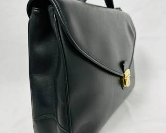 Another view of the A Ghurka Windsor 121 in black leather with separate shoulder strap
