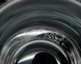 Closeup of Steuben Glass Calyx Bowl designed by Donald Pollard. 