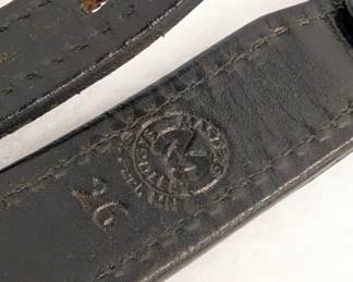Closeup of the stylish Masters Saddlery black tooled leather seed bead western belt