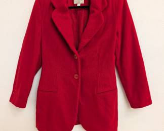 Henri Bendel New York scarlet red two-button blazer size 8, made in Italy