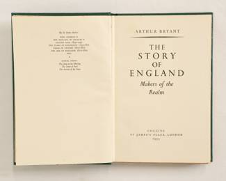 Inside pages of The Story of England Makers of the Realm by Arthur Bryant, hardcover, published 1953 by Collins, London