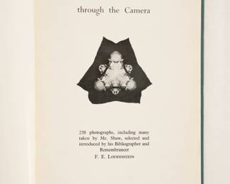 Inside pages of Bernard Shaw Through The Camera, hardcover published 1948 by B & H White Publications Ltd, London