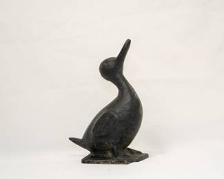A cast iron duck sculpture, perfect for your garden - or as a unique doorstop!