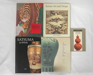 Masterpieces from the Shin'enkan Collection: Japanese Painting of the Edo Period; Korean Art and Design (masterpieces of Korean Art from the Victoria and Albert Museum, London); a 1992 Spinks catalog of Satsuma ware; The Radiance of Jade and the Clarity of Water - Korean Ceramics from the Ataka Collection, and Cassell's Styles in Art Oriental Lacquer