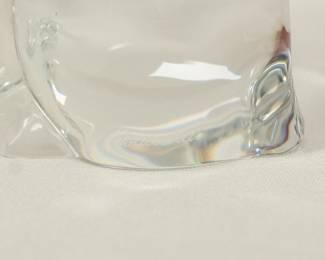 Closeup of the Baccarat French crystal Egyptian cat figurine