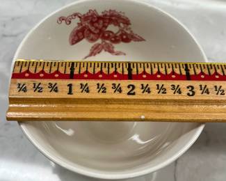 M22 - $300. "Strawberry Fair" Made in England Johnson Brothers. 8 dinner plates. 8 square salad plates. 8 Bread & Butter. 8 saucers. 7 cups. 8 Berry Bowls. 1 platter. 1 serving bowl. 1 gravy boat. 1 covered serving bowl. 