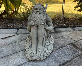 M75 - $25. Garden Sculpture. Resin - NOT concrete but sturdy and won't blow away. Measures 14" tall. Minor surface damage. 